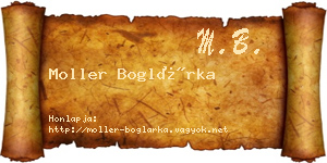 Moller Boglárka névjegykártya